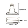 Alamic 10 Sets Suspender Overall Buckles Dungaree Fastener with Adjustable
