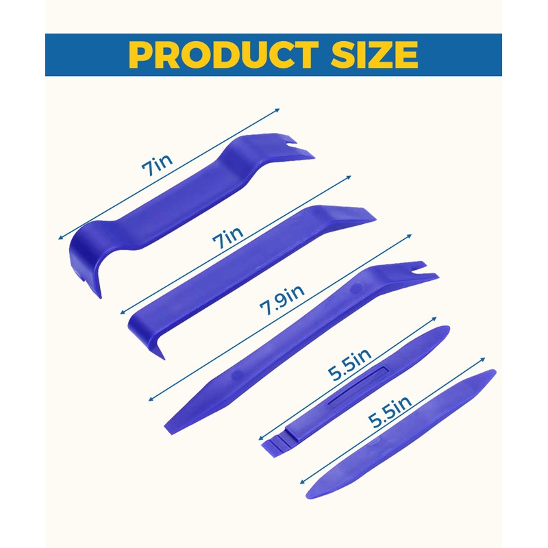 Flaconi 5pcs Trim Removal Tool,Car Tool Kit,Trim Removal Tool Kit,Plastic