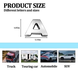 40PCS Car Letters Emblem, 3D Number Symbol Vehicle Stickers, Self Adhesive Automotive Side Rear Trunk Decoration Badge Accessories, Universal for Truc
