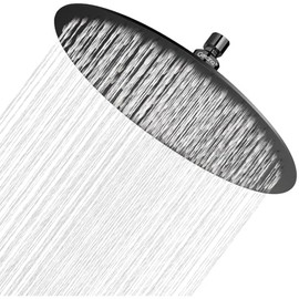 Cabezal de Ducha de Lluvia de para baño baja presión,12 pulgadas Ducha de Lluvia de Acero Inoxidable(Para baja presión), Regadera Redonda de Alto flujo para Baño, Ahorro de Agua