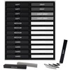 Dlicoda 24 Pcs Compressed Charcoal Sticks with Soft, Medium, Hard