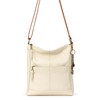 The Sak Lucia Crossbody Bag in Leather, Adjustable Strap, Stone