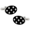 Cuff-Daddy Polka Dot Cufflinks in Black & White with Presentation