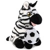 DolliBu Eco-Friendly Zebra Stuffed Animal with Soccer Ball Plush -