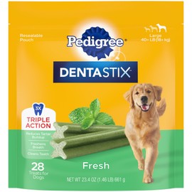PEDIGREE DENTASTIX Fresh Flavor Large Dog Dental Chews 28 Count 146 lb