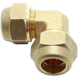 Air Conditioning Split Connection Nipple 90° Set 5/8 Inch with Brass Nuts for Copper Pipe