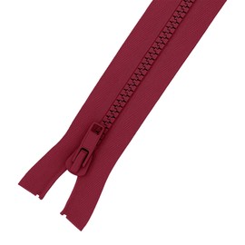 Mandala Crafts #5 Molded Resin Tooth Maroon Separating Zippers - 36 Inch Heavy Duty Plastic Zippers for Sewing Jackets, Coats, Bags, and Crafts