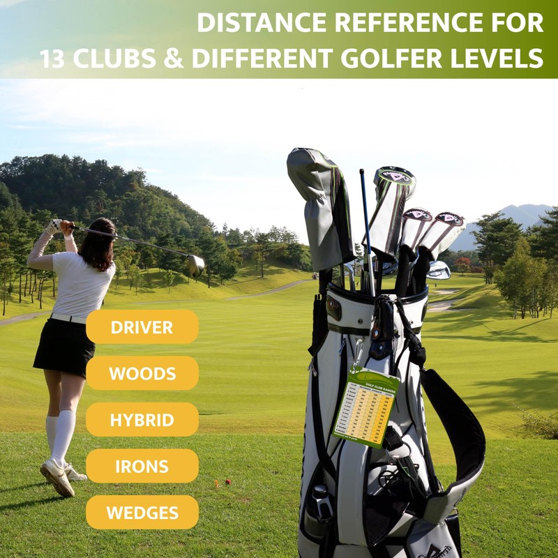 Dachgo Golf Club Distance Card - 5.12" x 3.54" Golf