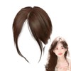 Middle Part Bangs,Middle Side Part Fake Hair Bangs Realistic -
