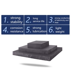 chenpaif Graphite Plate,2pcs High Pure Carbon Graphite Sheet 100×100×2mm Electrode Plate Anode Panel Mould DIY Use