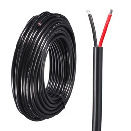 sourcing map Power Cable 2 Conductor Electrical Wire 20AWG 65.6ft 20 Meters UL2464 Electrical Wire PVC Cord Copper Cable for LED Strips Lamps Lighting
