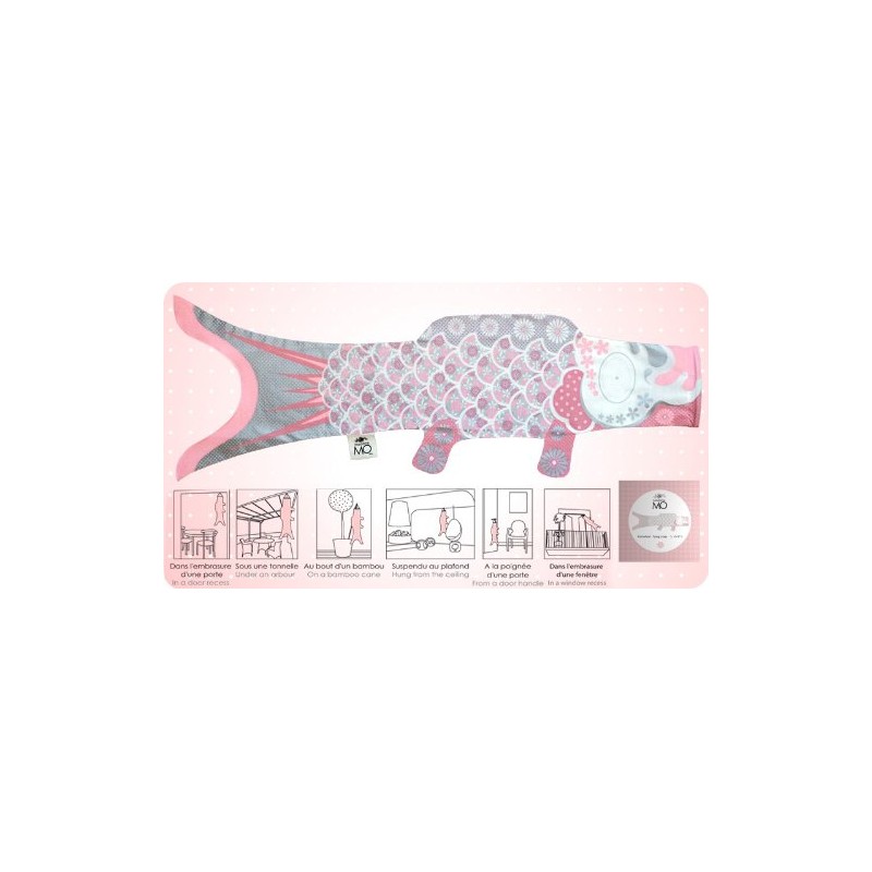 Madame Mo madamumo- Koinobori Medium (100 cm) [Silver]