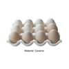 Bealuffe Ceramic Egg Holder, 12 Cups Egg Tray with Non-Slip