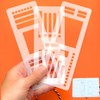 Handmade Flexible Record Template, 3-Pack Planner Stencils Set for Journaling, Habit Trackers, Task Lists & Daily Planning, Compatible with Dot Grid Journals, Coils, Discs & Rings (A)
