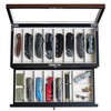 Besforu Pocket Knife Display Case for men collection holder 15-17