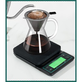 Coffee Gator Coffee Scale 0.1g Precision with Timer - 3kg Digital Scale ﻿Large LCD Weighing Kitchen Multifunctional for Pour-Over, Espresso, French Press, Bean, Food, Drink