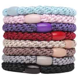 8 Pieces Girls Hair Bobbles Pack of 8 Multicoloured Elastic Bands Hair Bands Elastic Hair Bands Style 13