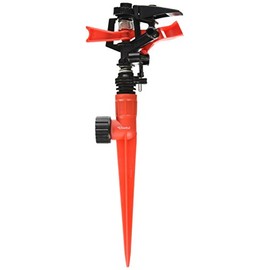 SANTUL, Aspersor Metálico con Estaca de Polipropileno, Clip y Retenes Ajustables, Riego de Grandes Jardines, Modelo 7532