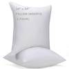 WINGLAM，Throw Pillow Inserts,Decorative Stuffer Pillows，Sham Stuffer，White，2 Pack，34x34 Inches, Hypoallergenic，Polyester,Ultra Soft，Lightweight