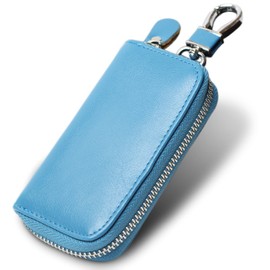 Riorune Key Case, Genuine Leather, 6 Rows + Smart Key, Unisex - blue -