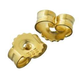 NKlaus 3 Pairs of 333 Yellow Gold 8 Carat Gold 5.5 mm Stud Earrings Ear Stoppers Pousettes Ear Nut Butterfly Clasp Hole: 1.1 mm 4748