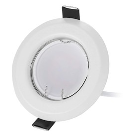 HCFEI Set of 3 Flat LED Recessed Spotlights Ultra Flat in Matt White with LED Spot Module 230 V I 3 W 320 Lumen I Warm White 3000 K I 120° Beam Angle I Dimmable I 53-70 mm Installation Hole I Recessed