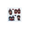 Sun-Star Stationery Monchhichi Goods Sticker Puffy Blue Check S8813957