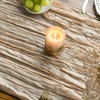 Usinynia 2 Packs Chiffon Table Runner Boho Cheesecloth Gauze Table