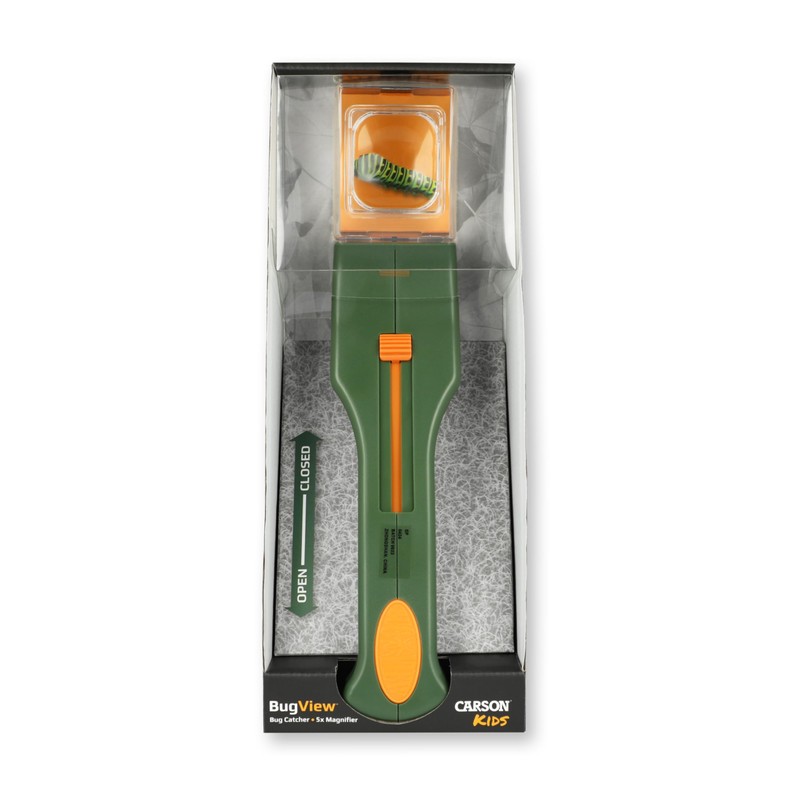 Carson BugView 5X Magnifying Glass Quick-Release Bug Catcher Indoor and