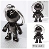 Cirsaeur 2 Piece Key Chain, Astronaut Key Ring, Metal Fittings,