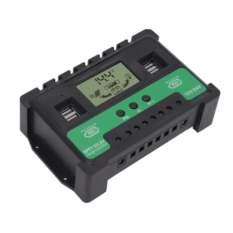 Solar Controller 12V 24V Charge Discharge PV Regulator LCD Display