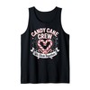 Christmas Candy Cane Heart Crew Family Matching Pajamas Tank Top