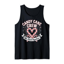 Christmas Candy Cane Heart Crew Family Matching Pajamas Tank Top