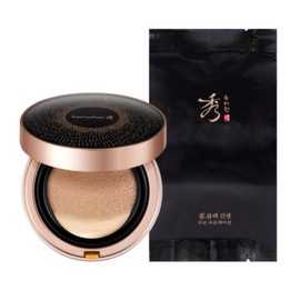 Sulwhasoo 수려한 블랙 진생 광채 쿠션 추천 21호 본품+리필 Elegant Black Pearl Radiance Cushion Recommendation 21 Shade Refill incl. Main Product