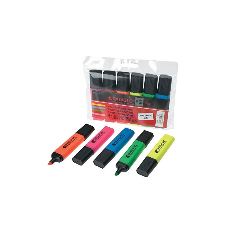 Hainenko Value Flat Barrel Chisel Tip Highlighter - Assorted Colour