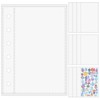 Nixrete a7 Mini Refills, 6 Holes, 20 Sheets, Clear, Cute,