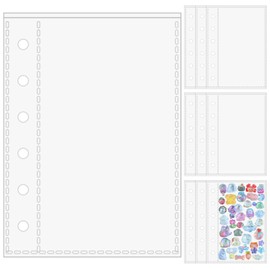 Nixrete a7 Mini Refills, 6 Holes, 20 Sheets, Clear, Cute, Durable, 5.1 x 3.4 inches (130 x 87 mm)