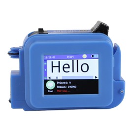 Pocket Inkjet Printer, Mini Handheld Inkjet Coder 2.4in Touchscreen 600DPI Black Quick Drying Ink for Text, Barcode, QR Code, Production Date, Time, Logo on Paper, Cardboard,