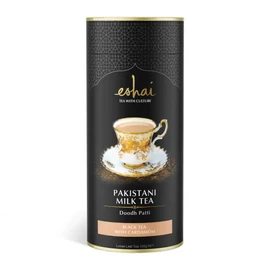 Eshai Pakistani Chai (Doodth Patti) - Black Tea with Cardamom - 100g Canister Loose Leaf Tea
