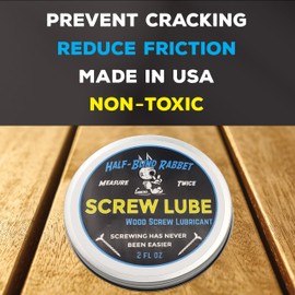 Screw Lube 2 Ounce Wood Screw Lubricant Made in The USA Half-Blind Rabbet Veteran Owned