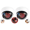2x Camera Dummy with 25 Red LEDs IR Steel Dummy
