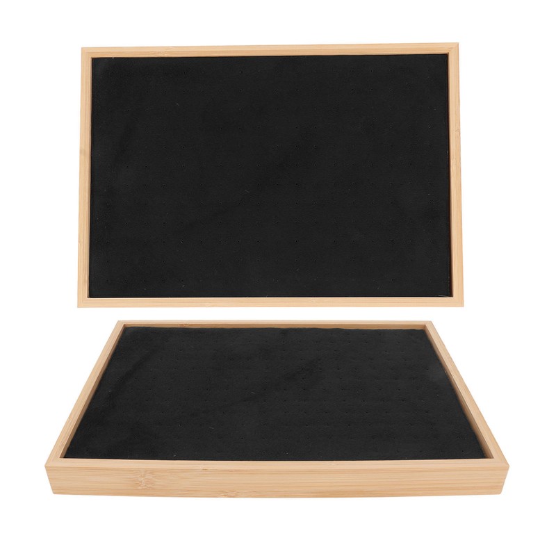 Ear Stud Tray Flannel Wood 216 Holes Lightweight Elegant Luxury