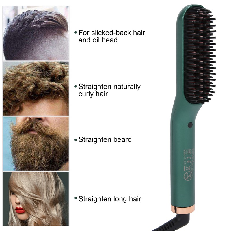 Beard Straightener Electric Digital Beard Straightening Comb for Men 110‑240V