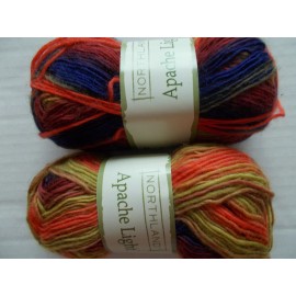 Northland Apache Light  gradient 100% wool yarn, Soulful, lot of 2 (153 yds ea)