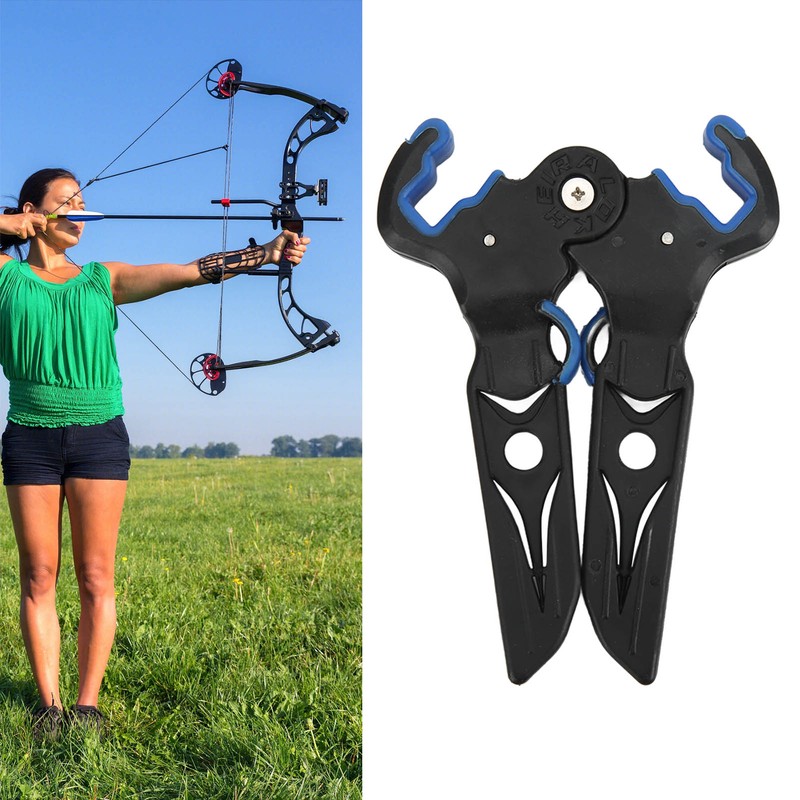 Composite Pulley Bow Bracket Mini Archery Holder Stand Rubber Bow