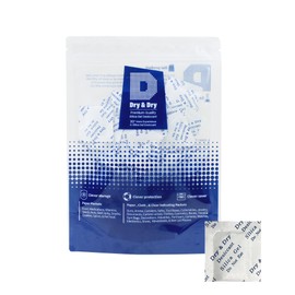 Dry & Dry 3 Gram [30 Packets] Premium Silica Gel Pure Silica Gel Packs Desiccant Dehumidifier - Food Safe Rechargeable Silica Packets for Moisture Silica Gel Packets