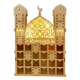 Wooden Ramadan Advent Calendar 2022 Eid Ramadan Mubarak Advent Calendar with Drawers 30 Days Contdown Calendar Decorations