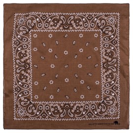 Elephant Brand Original Bandanas 100% cotton since 1898-12 Pack (Brown)