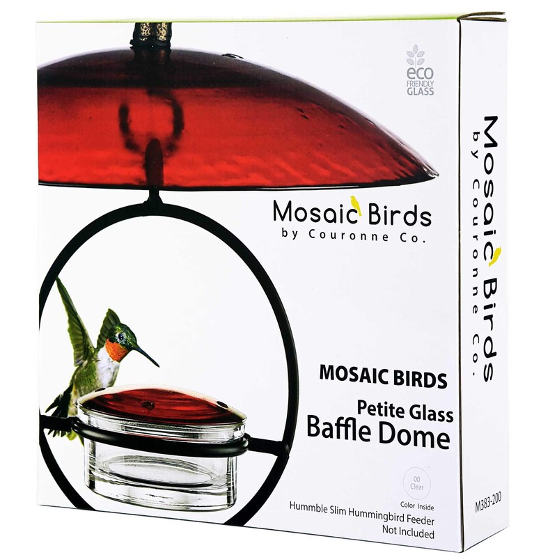 Mosaic Birds Petite Glass Baffle Dome, M383-200-68, 11 Inch Wide,