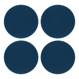 uxcell 4pcs Silicone Trivet Mats 7.9" Dia Round Non-Slip Silicone Pot Holders for Hot Pots and Pans, Heat Resistant Hot Pads for Kitchen Hot Dishes Table Countertops, Dark Blue